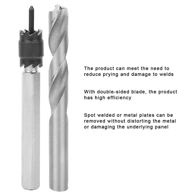 9Pcs Spot Weld Cutter Set, 3/8" Double Sided HSS High