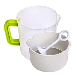 Nut Milk & Greek Yogurt Maker - Reusable & Durable Nut Milk Bag Alternative - Fine Mesh Stainless Steel - Soy / Oat / Almond Milk - All Purpose Food Strainer - (1 Quart Yogurt, 1.5 Quart Nut Milk) (A)