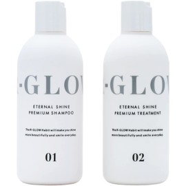 R-GLOW Shampoo Treatment, Salon Exclusive Product, Beauty Salon, Hair Quality Improvement, Hypoallergenic, Amino Acid Shampoo, Horse Oil, Honey Beauty, Hair Care, Gift, Shampoo & Treatment, 8.5 fl oz (250 ml) Set