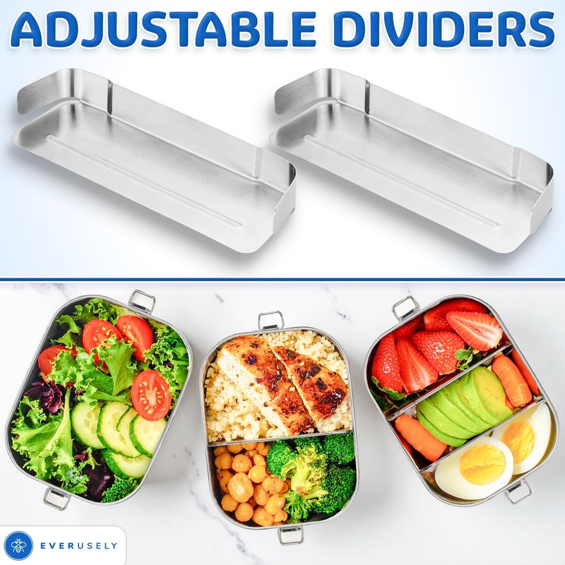 Everusely - Stainless Steel Lunch Box - 27 oz /