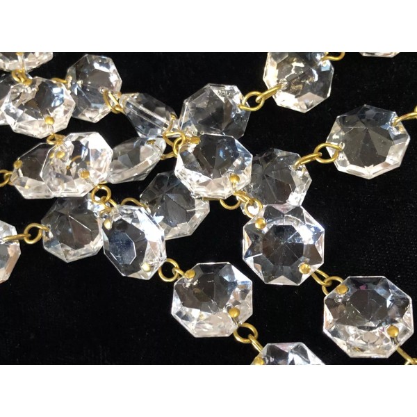 Chandelier Design 39" Clear Glass Crystal Chain Chandelier Garland with