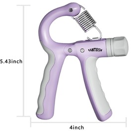 Fantecia Hand Grip Strengthener for Kids and Youth, Adjustable Resistance Hand Gripper 11-45Lbs, Hand Grips for Strength Training, Stress Relief Grip (Purple- 2 Pack)