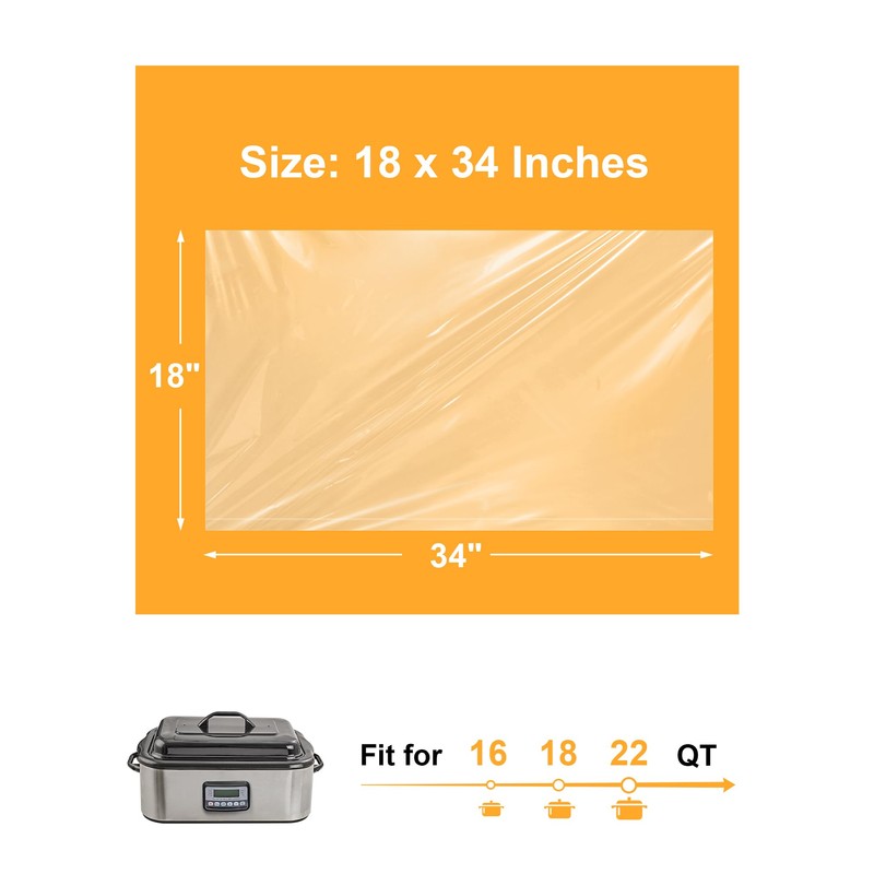 SMARTAKE Electric Roaster Liners, 2 Count Disposable Roaster Liners, Fits