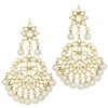 Aheli Ethnic Wedding Wear Faux Kundan Collar de cuentas (blanco)