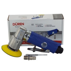 Duren 625624 75mm Mini Air Polisher Kit (3") + 2 Polishing & 2 Compounding Foam Heads Spot Repair Scratch Remover Mini Polisher