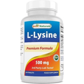 Naturals L-lysine 500 mg 250 tablets, 1 pack, 250 tablets / 내추럴스 L-라이신 500 mg 250 타블렛, 1개, 250정