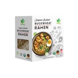 Big Green Organic Food - Organic Instant Buckwheat Ramen, USDA Organic, Add Directly to Broth, Ready to Eat Meals, Air-Dried, Non-Fried (6 Box)