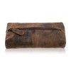 KomalC Leather Zip-Lock Cosmetic Makeup Pouch Bag Pen Pencil case