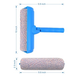 Nichiyo 4 Pcs 10 Inch Ceiling Paint Roller with Shield Adjustable Head No Drip Kit Without Splatter Paint Brush for Painting Ceilings Walls (EL01142-3)