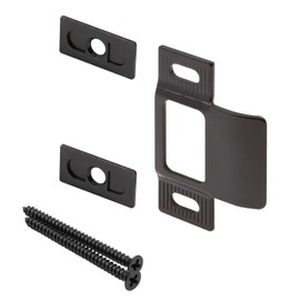 Prime-Line U 94867 2-3/4 in. x 2-1/8 in. Adjustable Strike, Three Piece, Bronze (1 Set)