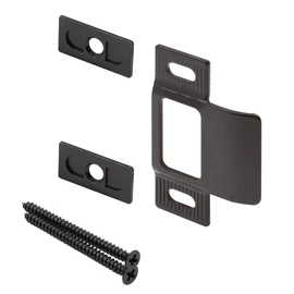 Prime-Line U 94867 2-3/4 in. x 2-1/8 in. Adjustable Strike, Three Piece, Bronze (1 Set)