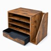 Wooden Desk Organizer with Drawers, Office Paper Mail and Organizer