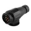Qiilu 12V 13-Pin Electric Trailer Plug Plastic Trailer Adapter Round