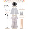 FancyFun 8 Pcs Old Lady Costume for Kids, 100 Days