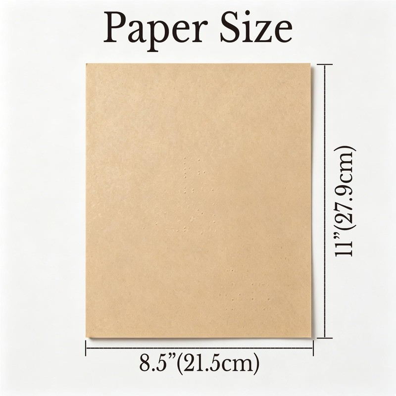 jakilee 100 Sheets Blank Braille Paper, 8.5 x 11 Inch