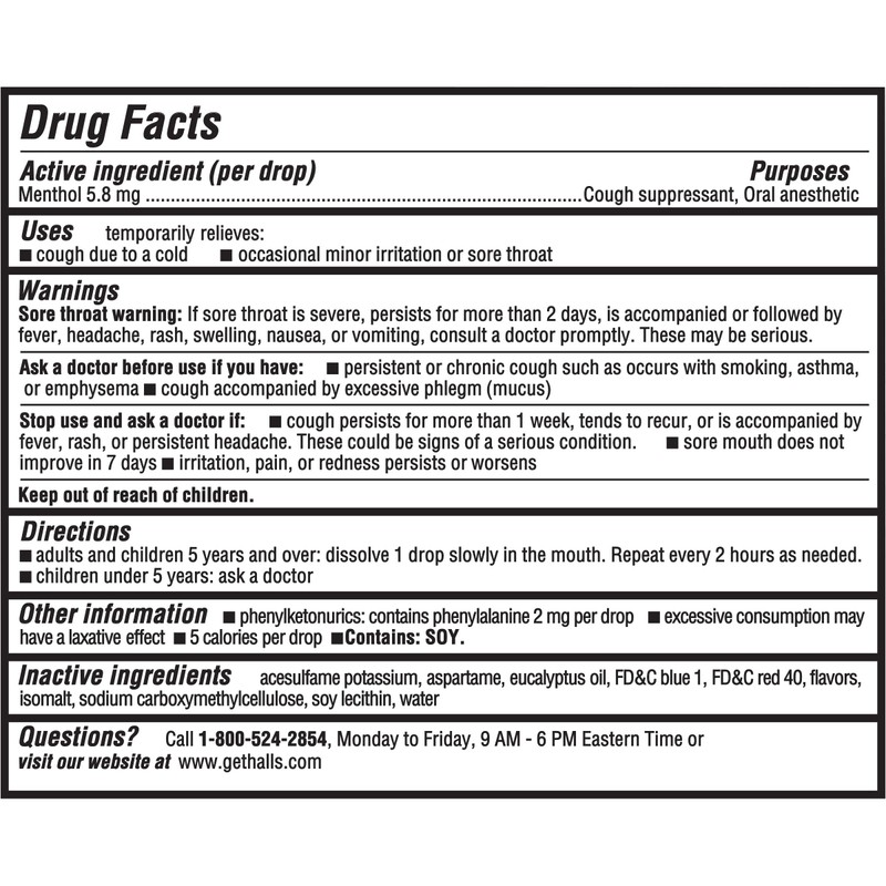 HALLS Relief Mountain Menthol Sugar Free Cough Drops, Economy Pack,
