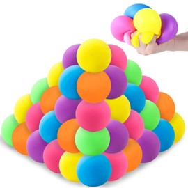 JOISHOP 24 Pack Mini Slow Rising Stress Balls，4.5cm Small Sensory Squishy Stress Balls Squeeze Fidget Stress Relief Balls for Kids Adults Party Favors