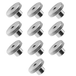 Create idea M4 DIN466 Knurled Thumb Nuts Female Thread 304 Stainless Steel Silver Round Hand Grip Knob Locking Nuts Pack of 10