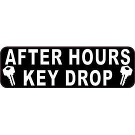 StickerTalk After Hours Key Drop Vinyl Sticker, 10 inches by 3 inches