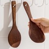 2 Pcs Wooden Rice Spoon Set Non Stick Rice Paddle