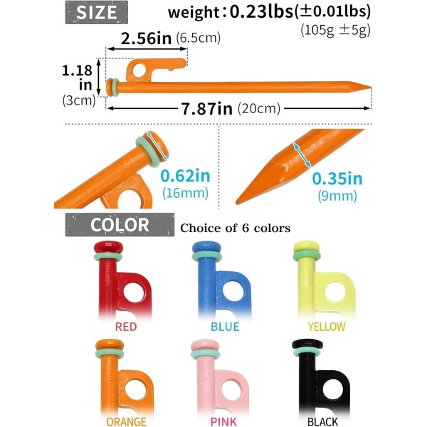 M-Style 6 Pack 25 cm Military Style Heavy Duty Tent