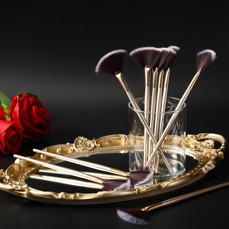 9 Pieces Facial Fan Mask Brushes, Soft Facial Applicator Brushes