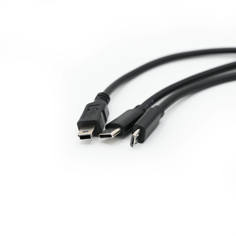 Dongar Set of 3 Short USB 3.0 Cables Including USB-A