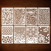 8pcs Stencils for Crafts Reusable, Stencils for Painting Honeycomb Wall