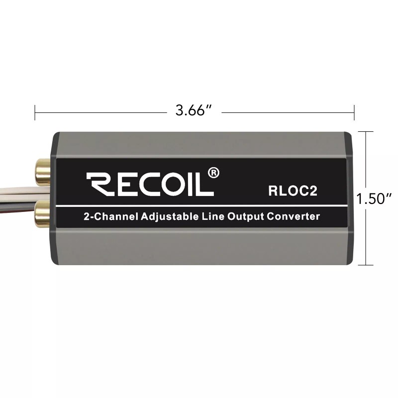 Recoil RLOC2 Two Channel Speaker Cable to RCA adjustable Line
