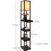 Brightech Maxwell Drawer Edition - Modern Shelf Floor Lamp with