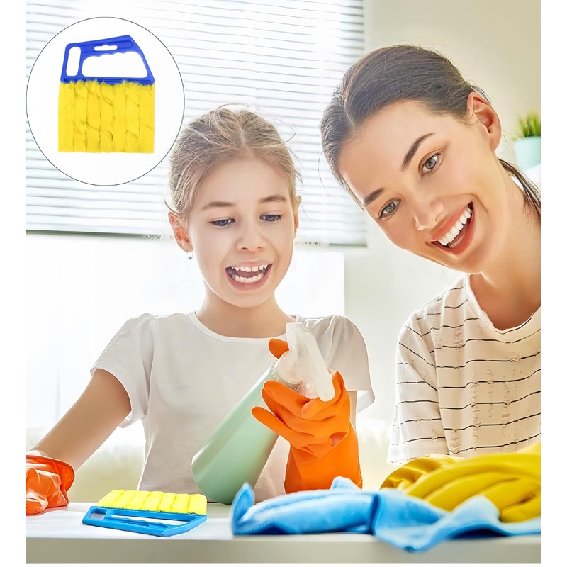 Handheld Blinds Cleaner Shutters, Curtain Brush Dust Remover with 7