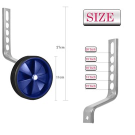 Stabilisers for Childs Bike, 2 Pack Training Wheels for Kids Bike Stabilisers for Kids Bike 12 14 16 18 20 Inch Single Speed Bike, Blue Kids Stabilisers for Bikes, Heavy Duty Kids Bicycle Stabilisers