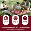 Smilejoy Triangle Domino,Triangular Domino Tiles with Brass Spinners Tabletop Game