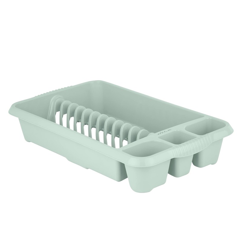 M1SS Set of 2 Silver Sage Plastic Medium Dish Drainer