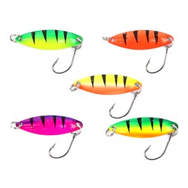 Major Fish Spoon Set Ultra Light Mini Indicators Firetiger UV Pack of 5