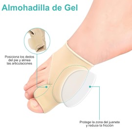 2PCS Almohadilla de Protector de Juanetes, Corrector de Juanetes para Mujeres y Hombres, con Suave Silicona Junta de Anchan, Adecuado para Dedos Superpuestos, Juanetes y Dedos en Martillo (Negro)