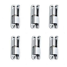 Eruceky Pack of 6 Removable Door Hinges, Stainless Steel Door Hinge, Screw-On Door Hinge Renovation Tape Screw-On for Interior Doors, Wooden Door Frame, Transformer Box, Windows Furniture, Gate, Metal