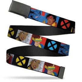 Buckle Down Black Buckle Web Belt - X-Men Animated Series 8- WXM055