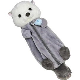 Refoiner Pen Case, Plush Pencil Case, Animal Pen Case, Cute Fluffy Plush Pencil Case, Cute Otter, Plush Pen Pouch, Large Capacity Pen Case, Plastic Pencil Case, High School Students, Middle School