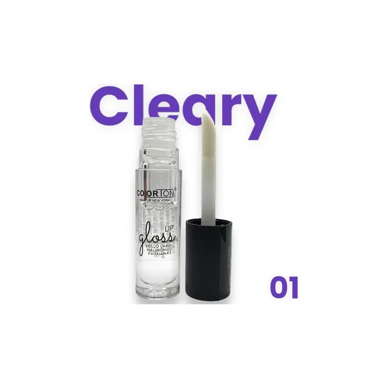 Labial Lip Gloss Con Acido Hialuronico Colorton Tono Cleary