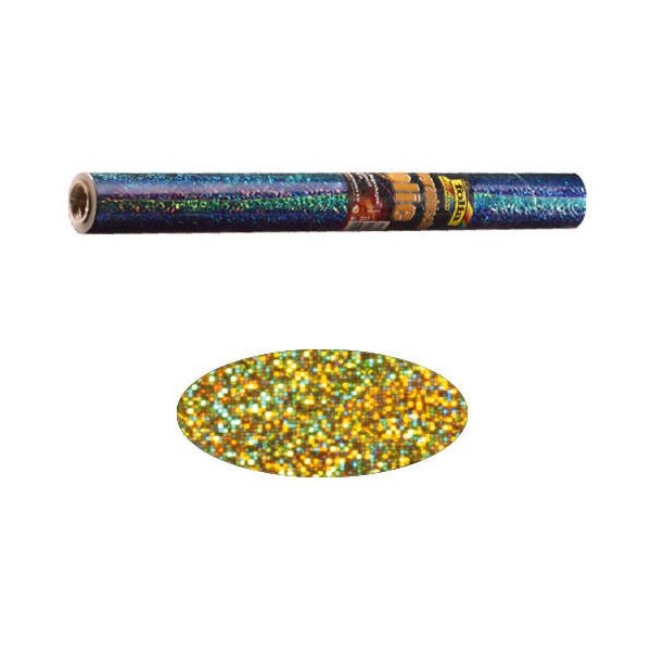 Folia 310/16 400 mm x 1 m Holographic Adhesive, Dots Gold