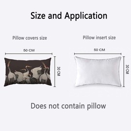 Orythyra Decorative Cushion Covers 30 x 50 cm Beautiful White Cranes Pillow Case Cushion Cover for Outdoor Patio Garden Blench Living Room Sofa Farmhouse Decor Rustic Linen 12x20 Inch