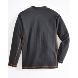 Venado Long Sleeve Shirts for Men – Flex Henley Shirts for Men Outdoor Wear (Large, Black)