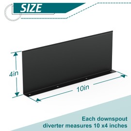 Daisypower 8 Pack Gutter Valley Splash Guards,Rainwater Roof Rain Diverter Downspout Gutter Guards for House Shingle Straight Roofs Corner,10 Inch Each