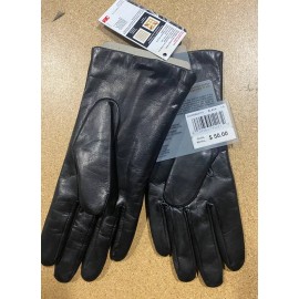 Isotoner Leather Thinsulated Lined Gloves Black Womens 7.0 (SM)