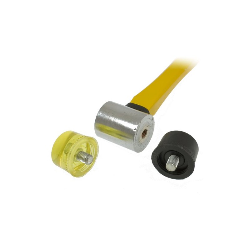Hilka Tools 60600045 45mm Rubber and Plastic Mallet, Black/Yellow
