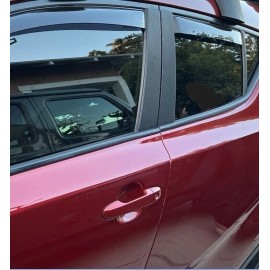 Best Less Truck fit:2012-2017 Accent Hatchback 6PC Pillar Post Trim Cover Carbon Fiber Black