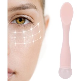Espátula para Crema de Ojos, Cuchara Mini para Máscara de Maquillaje, Varita de Masaje para Ojos con Silicona, Aplicador Profesional para Rostro y Contorno