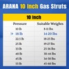 ARANA 10 Inch Gas Struts 18lb/80N, Tool Box Shocks 10",