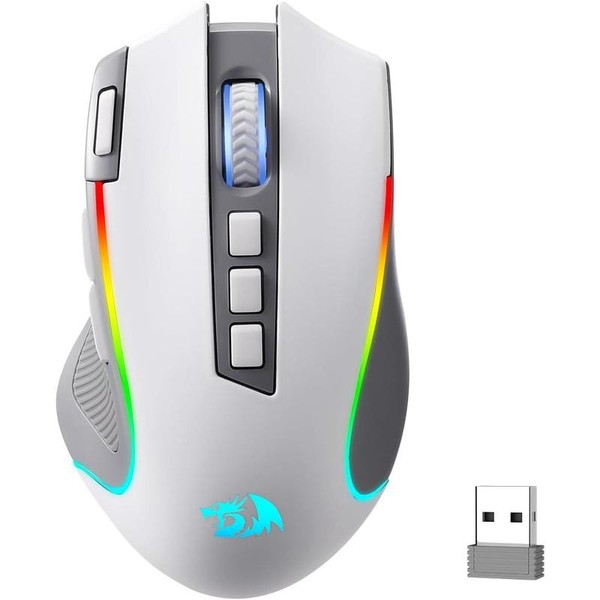 Redragon M612 PRO RGB Gaming Mouse, 8000 DPI Wired/Wireless Optical